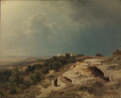 Italiensk landskap [Maleri]