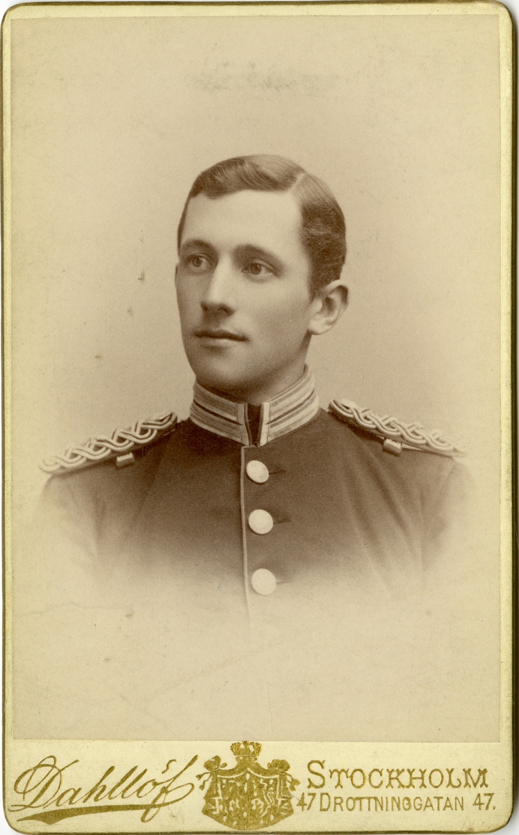 Porträtt av John Nauckhoff, löjtnant vid Göta livgarde  I 2.