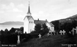 Postkort: 619 ";Nordmør, Øre kirke. Eneret G. Sverdrup 1933.