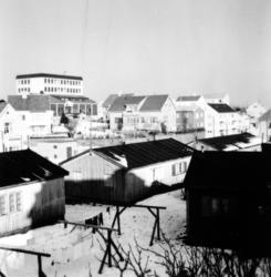 Foto fra gjenreisningsbyen Kristiansund, her fra brakkene øv