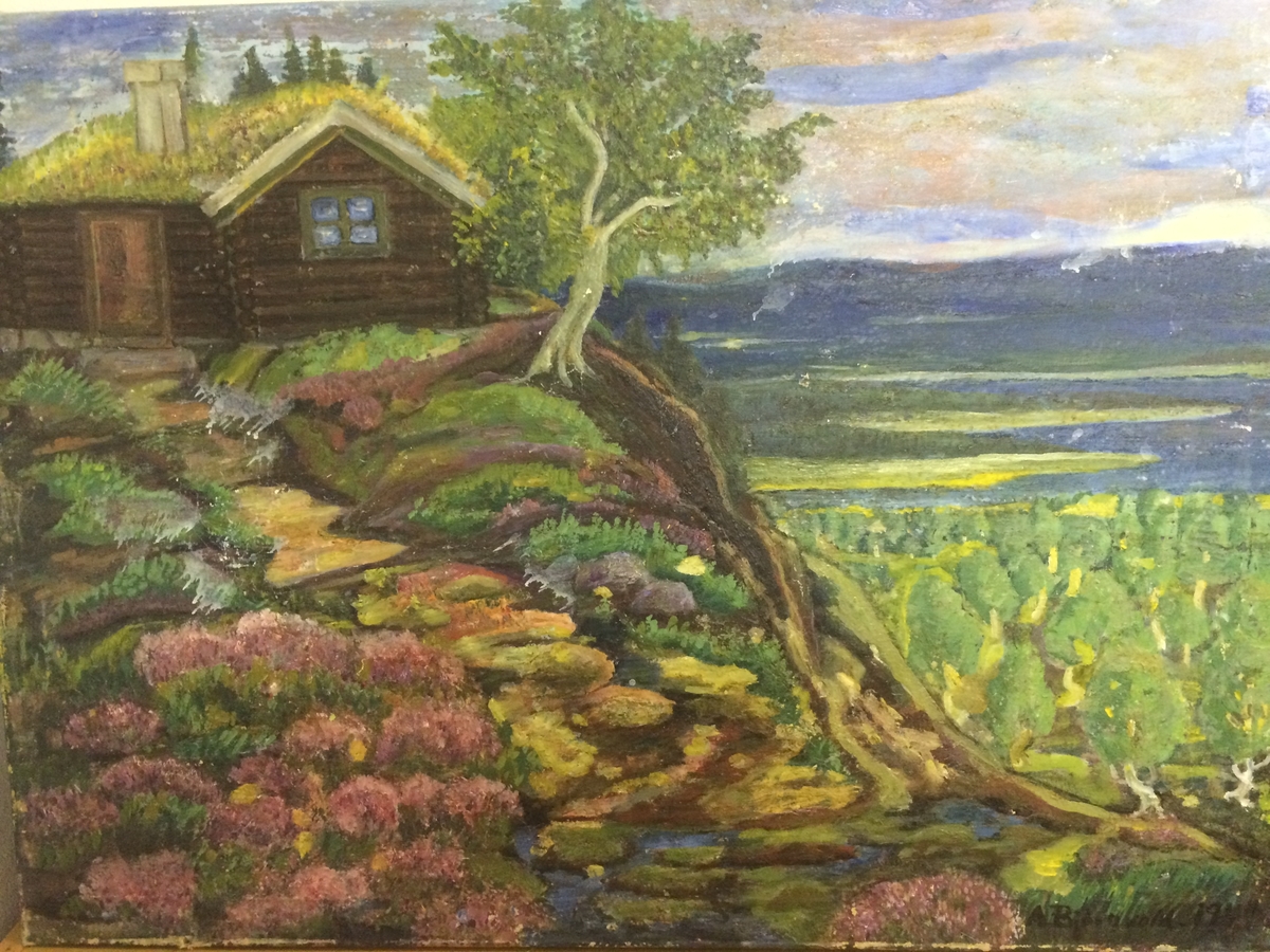 Maleri odalstunet / digitaltmuseum Maleri på 5 lerret