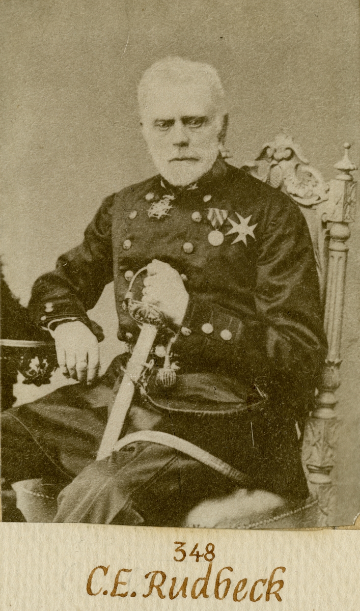 Porträtt av Charles Emil Rudbeck, överste vid Hälsinge regemente I 14.