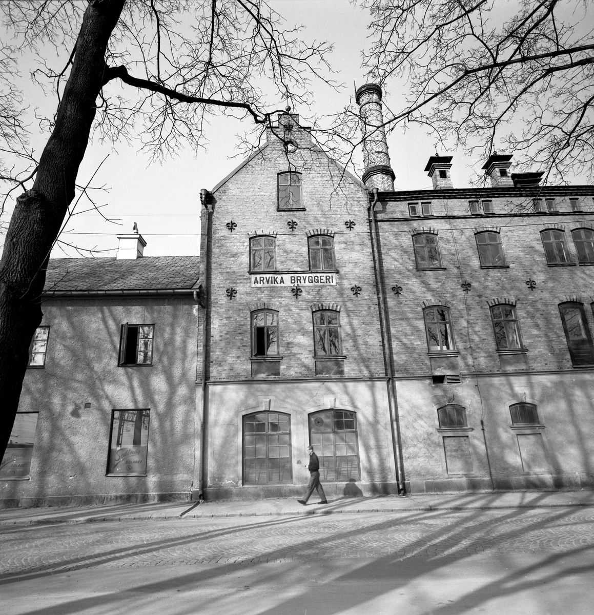 Dokumentation av kvarteret Bryggaren i Arvika som det såg ut i april 1959.