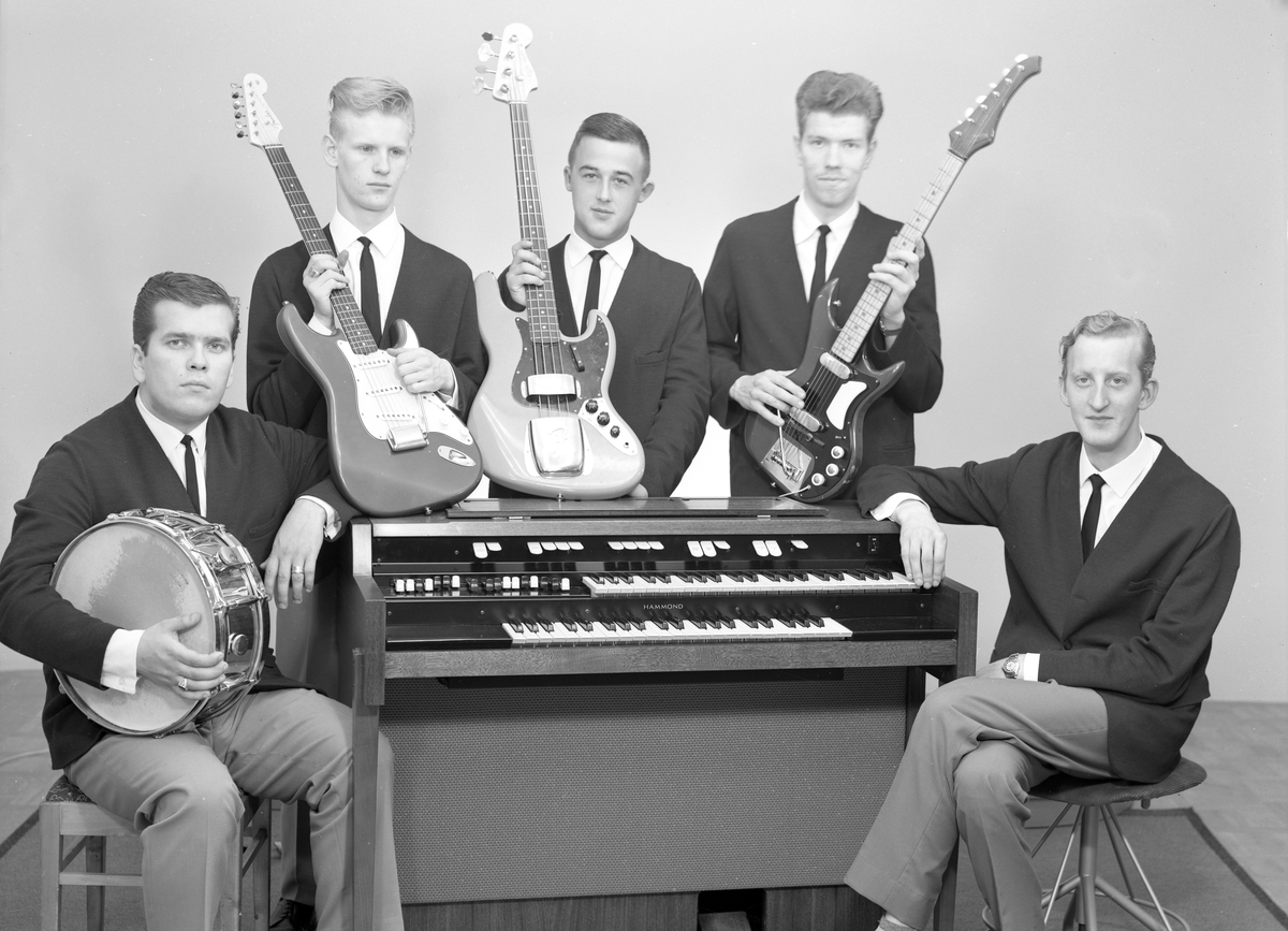 The Quintones orkester från Arvika på en bildserie tagen 1962.