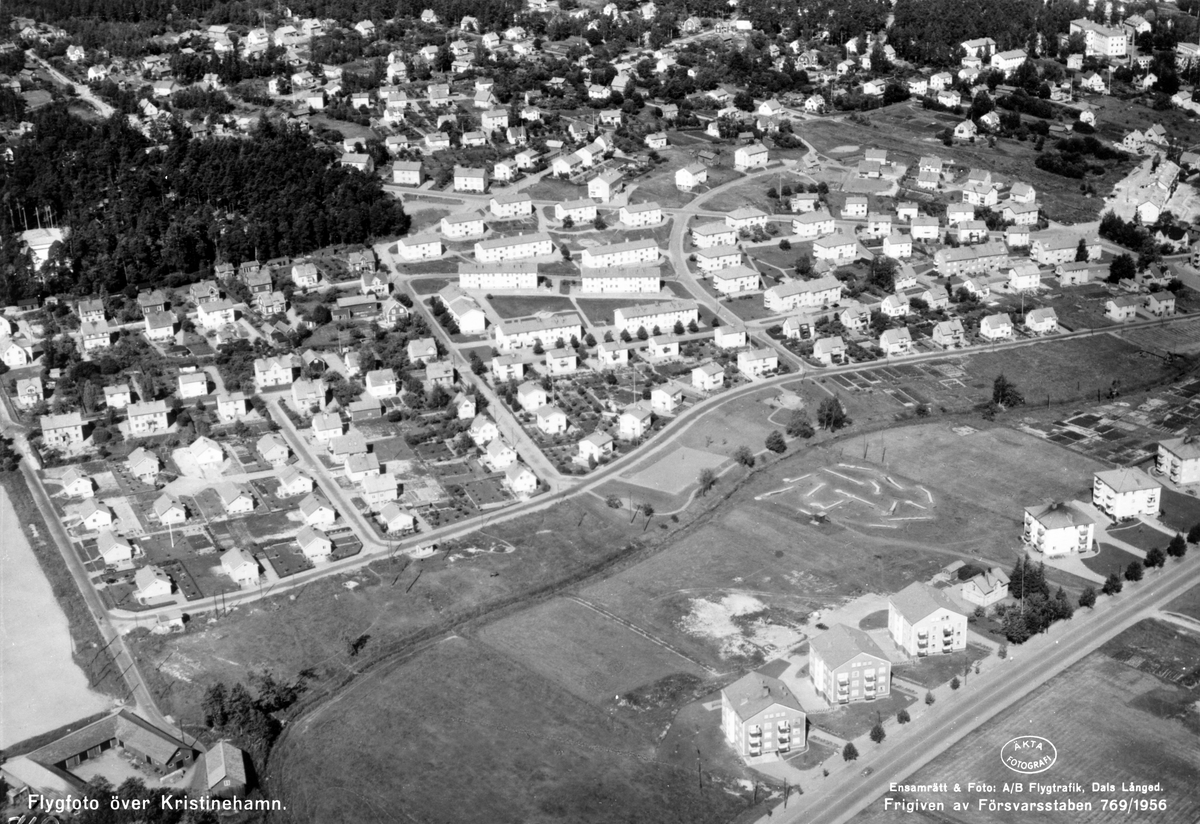 Värmland från luften 1956: Kristinehamn