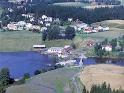 Skråfoto av Mjørud vognfabrikk, senere Mjørud industrier i R