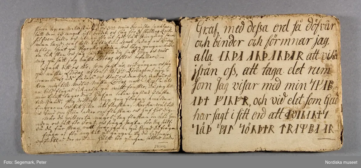Svartkonstbok Nordiska museets arkiv, Magi
Inv. nr 271602