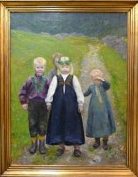 Småbarns brudeferd [Oljemaleri]