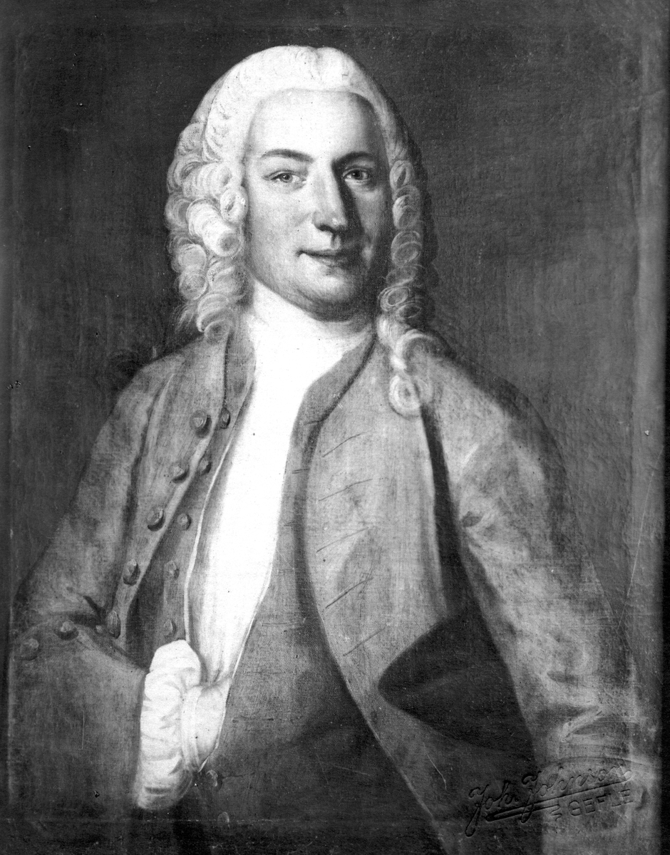 Anders Garberg. Född 1 augusti 1707, död 21 juni 1767. Grosshandlare och rådman. Porträtt i olja av okänd konstnär målat 1748, Gävle rådhus.