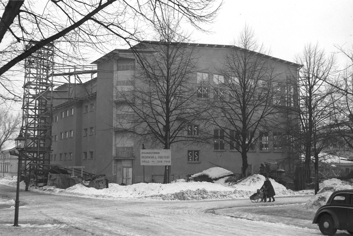 Norra Skolan Gymnastikhus invigning. 27 augusti 1948. Reportage för Gefle Dagblad.