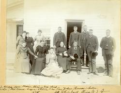 Kari og Ola Wold med familie. Whitehall, Wisconsin i 1895