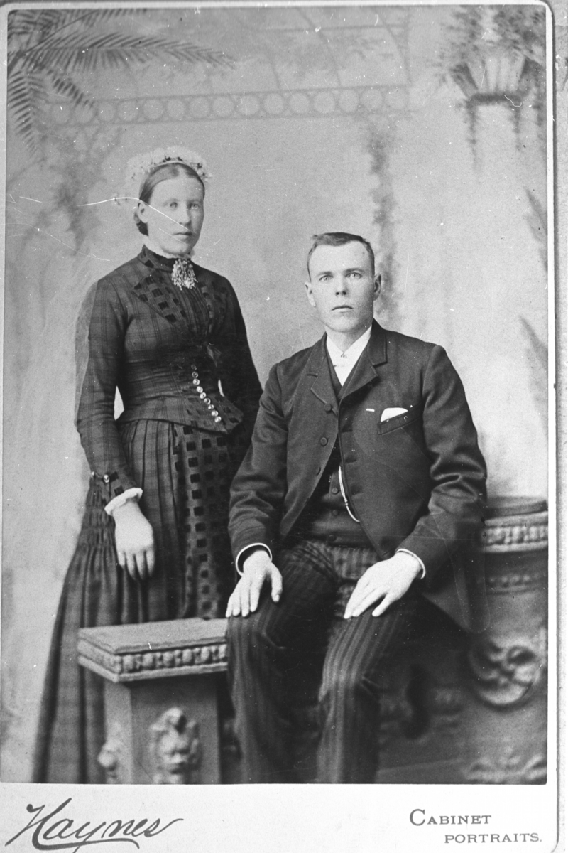 Brudeparet Henriette Olsdtr. Olsgard og Ola Olsson Brekke.