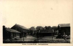 Postkort.  Bygninger fra Hallingdal. Hallingdalstunet, NF.