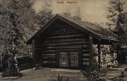 Postkort. Norsk Folkemuseum. Røgstuen