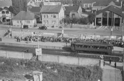 Stor trafikk på Majourstuen stasjon. Nordisk mesterskap i fo