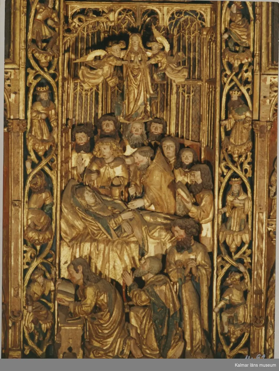 Scen ur altarskåp från Lofta kyrka, Småland, utfört omkring 1510 av Jan de Molder i Antwerpen. Altarskåpet förvaras sedan 1967 i Historiska Museet, Stockholm.