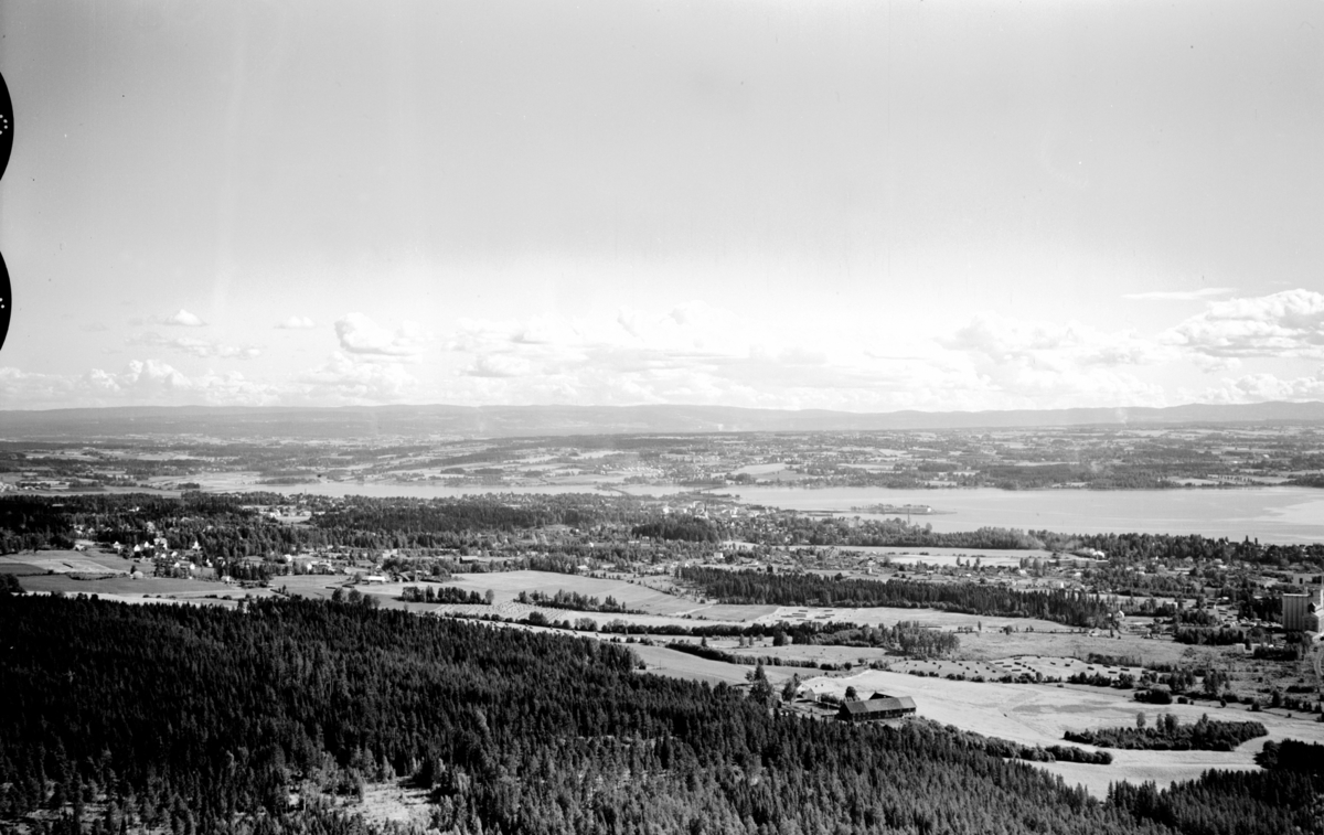 Hamar, flyfoto, panorama, Furuberget, Furuberget gård, Storhamar, Hamar vest,