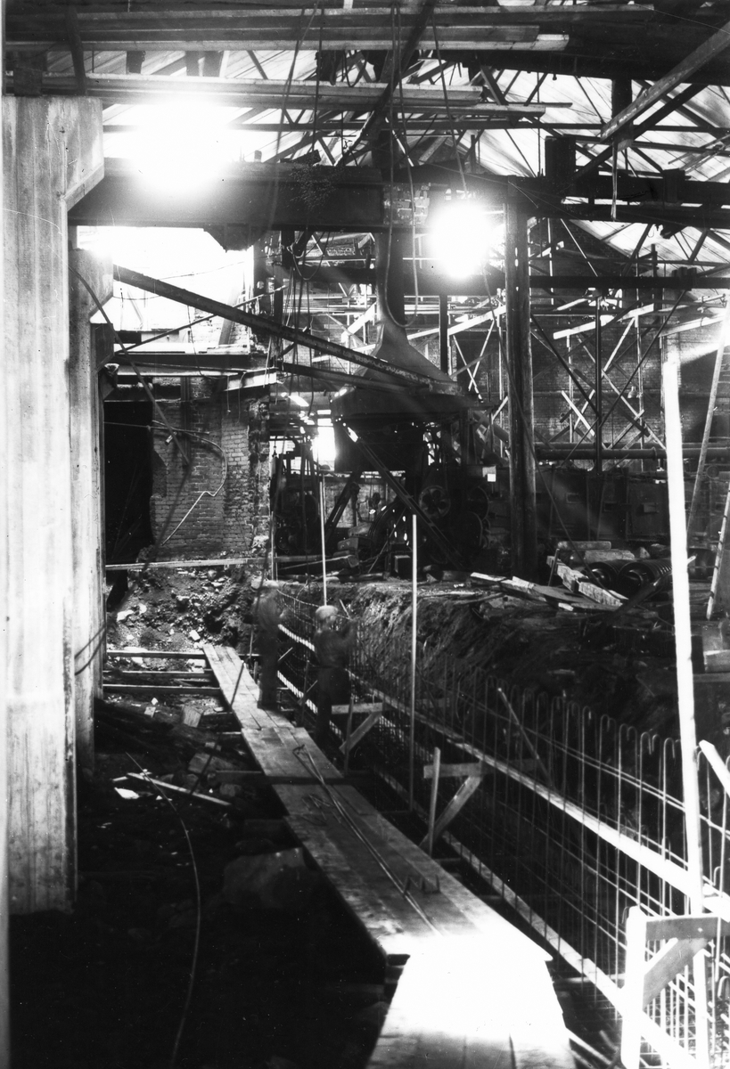 Götverket under ombyggnaden. Foto i juli 1948.