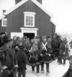 Brudepar: Marit Magnusdatter Sara og Mathis Mathisen Hætta.