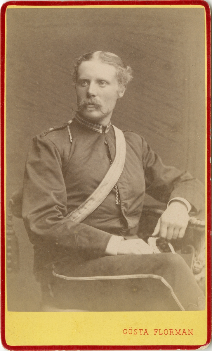 Porträtt av Georg Vilhelm Åkerman, löjtnant vid Skånska dragonregementet K 6.