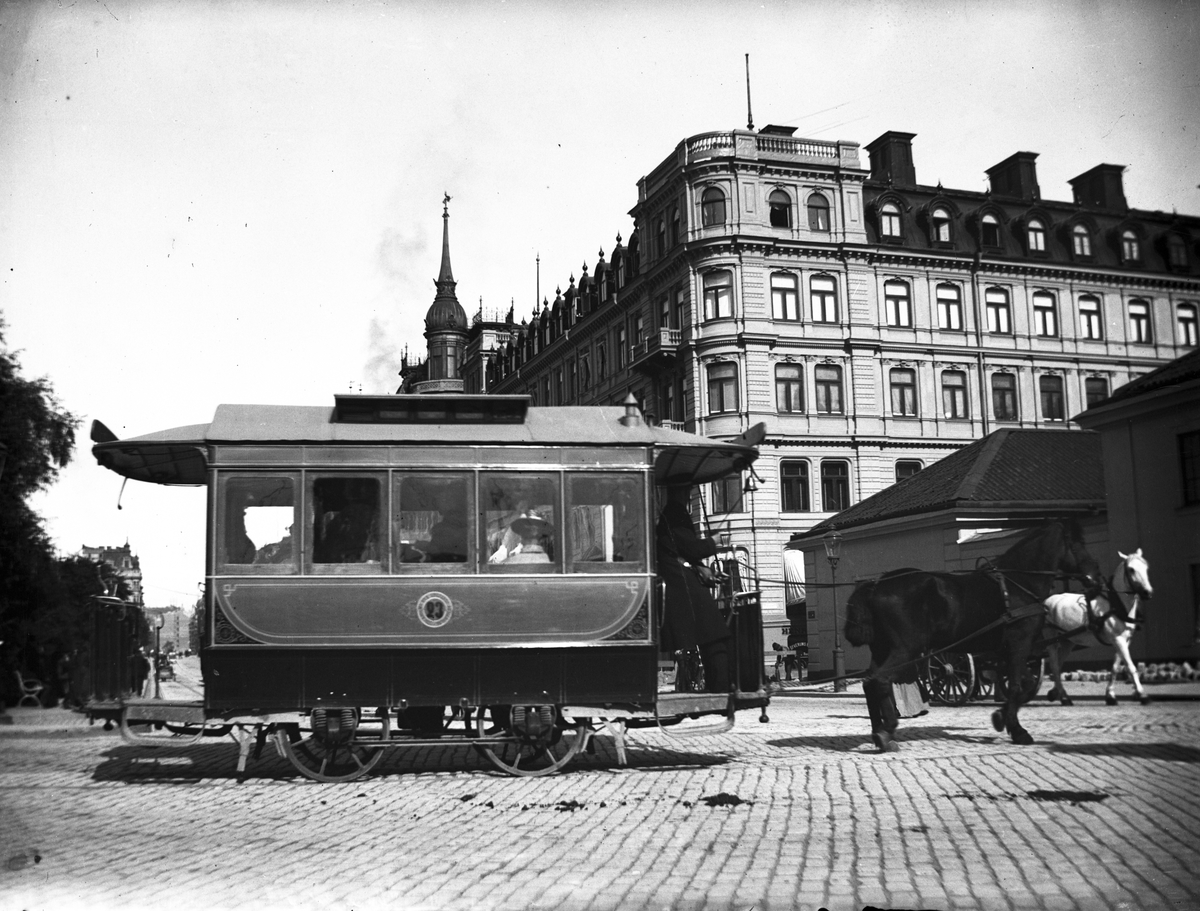 Hästspårvagn i Stockholm ca 1880, SNS vagn 23.
