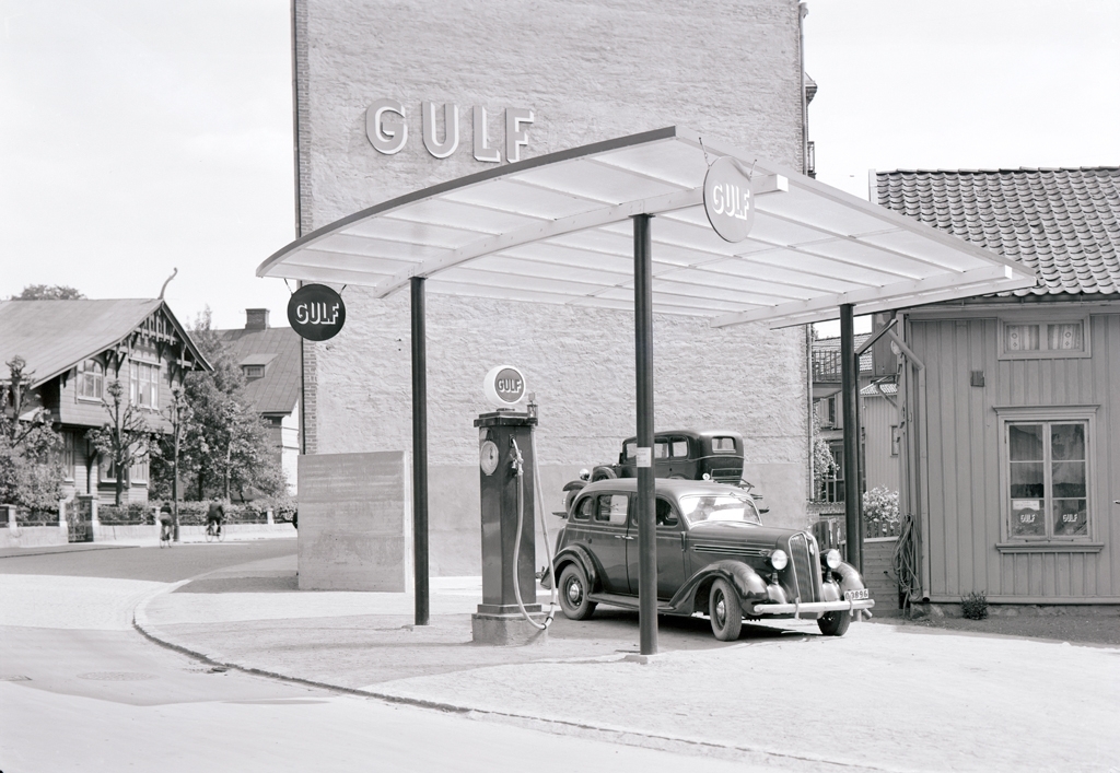 Gulftappen vid Trädgårdsgatan, Uddevalla 1938