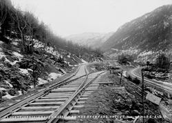 Vestfjorddalsbanen 52. Saaheim (Såheim) Stasjon med sporforb