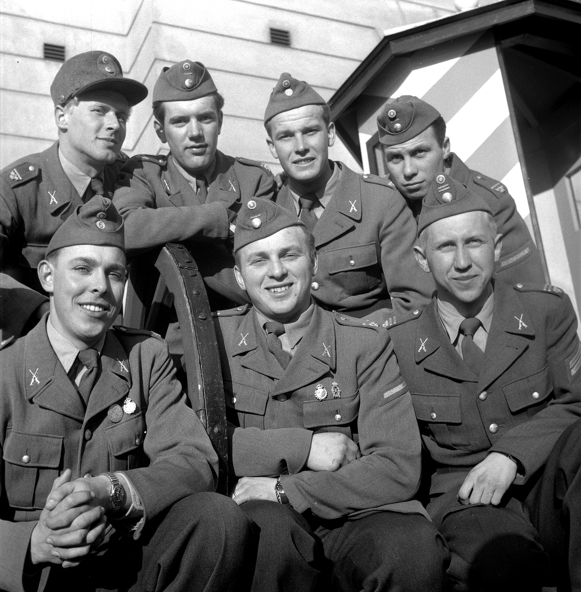De bästa soldaterna på I3. 
Mars 1956.