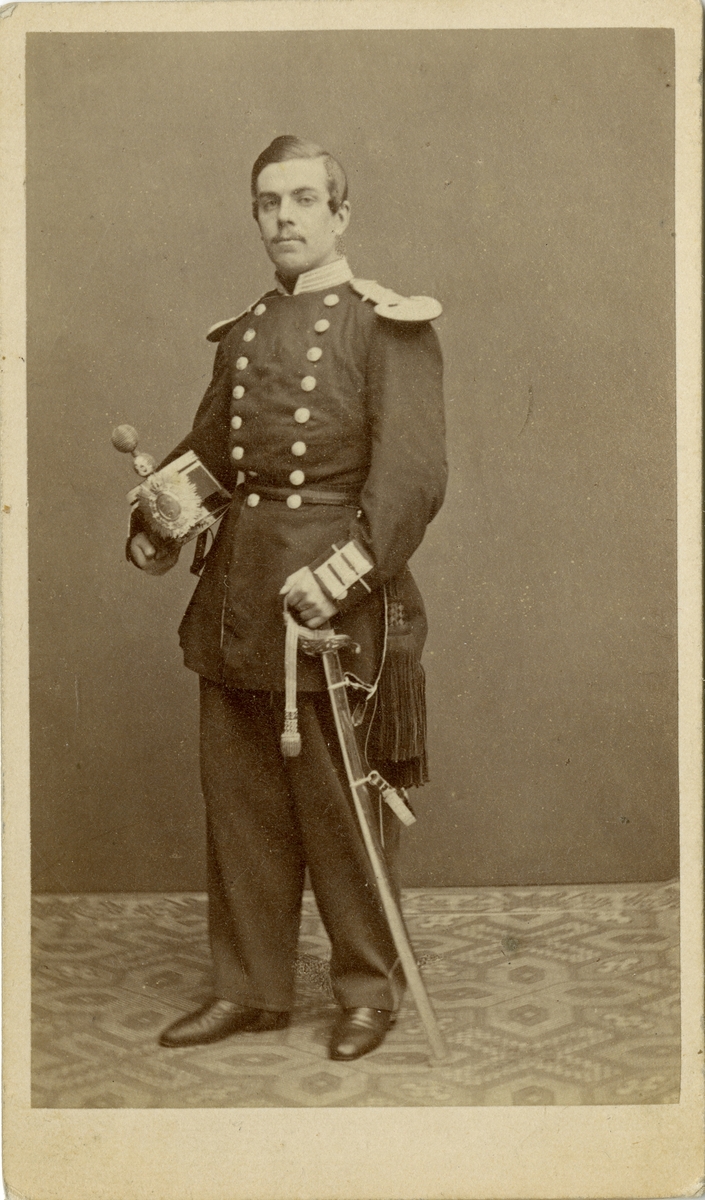 Porträtt av Ernst Ludvig Salomon Ridderborg, officer vid Första livgrenadjärregementet I 4.
