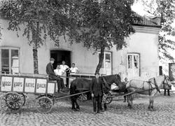 Moss kooperative bakeri, ca. 1910-20. Fra bakgården i Standa