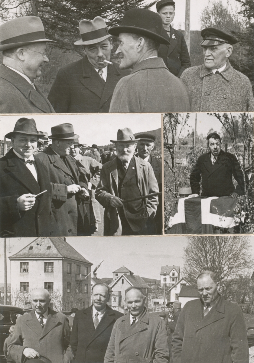 Bildeserie fra åpninga av Vegsundbrua 1938.