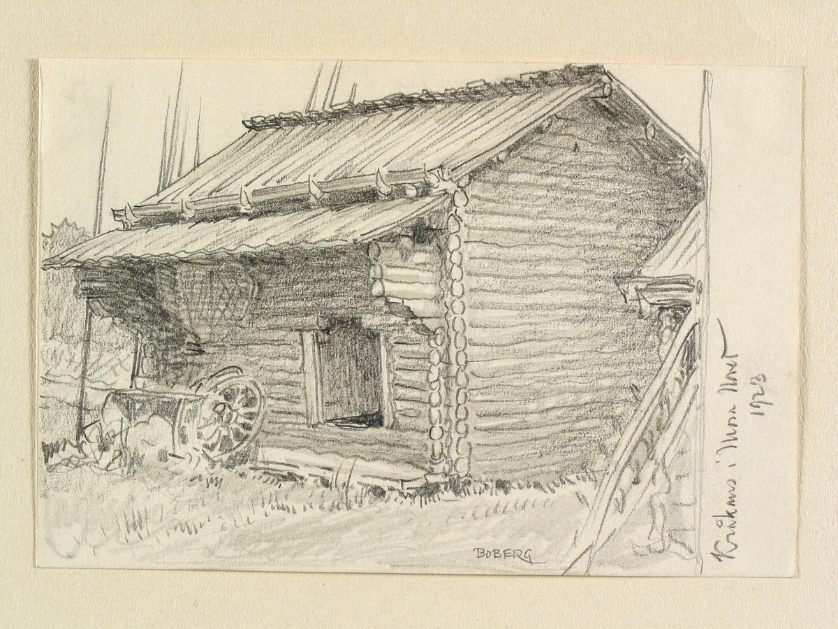 Dalarna, Mora sn., Mora Noret, Kråkans. Teckning av Ferdinand Boberg