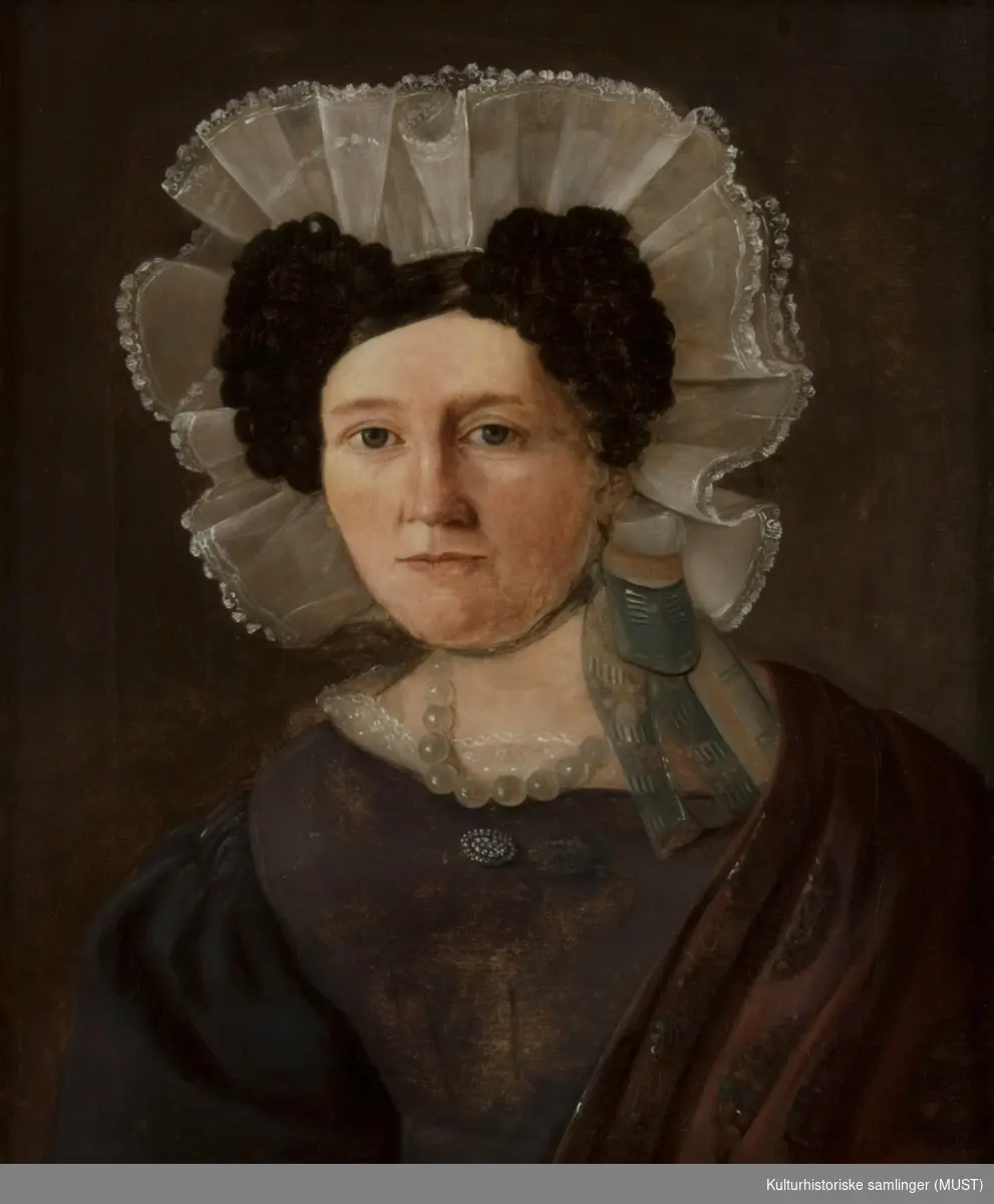 Portrett av Anne Cathrine Smith (f. Geelmuyden) (1785 - 1870). Gift med krigskommisær Michael Smith (1775 - 1849).