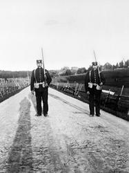 To soldater på grensevakt i Aremark,  1905.