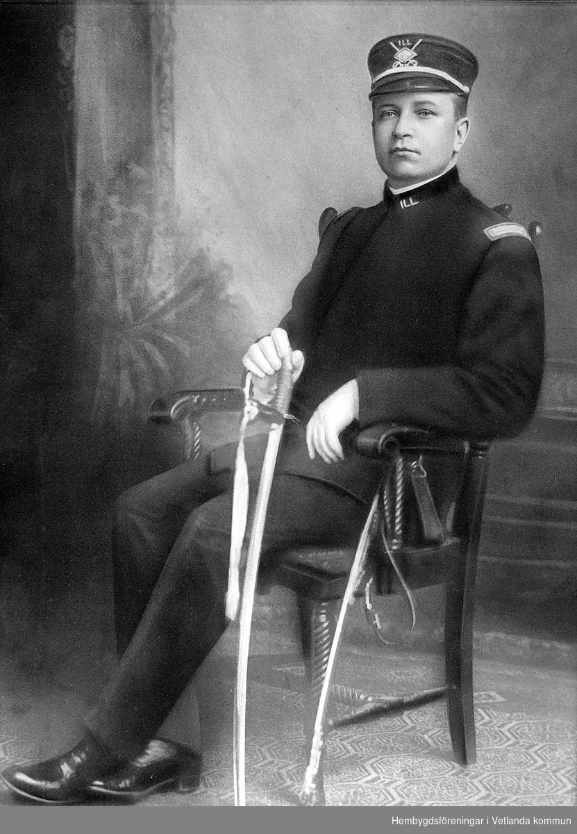 John Lundin (f.1869 i Svensbo, Korsberga), porträtt taget mellan 1896-1910 troligen i Chicago.