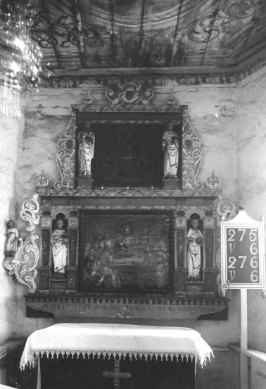 Hovby socken, altartavlan i kyrkan.