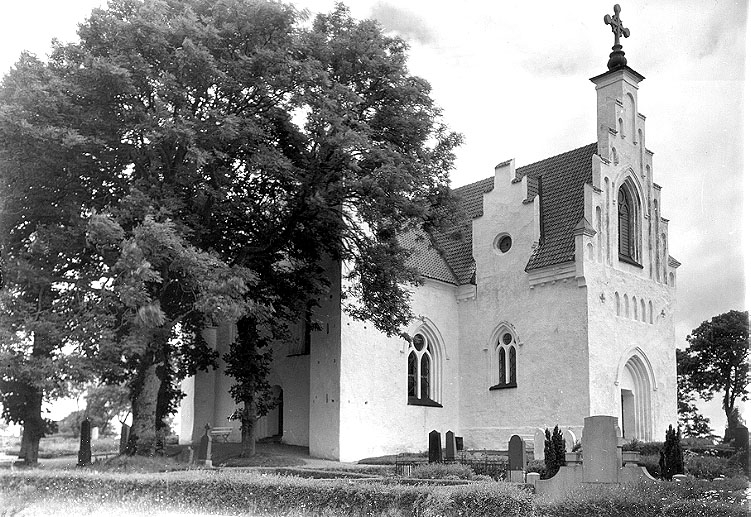 (Skåne) St. Olofs kyrka, exteriör.