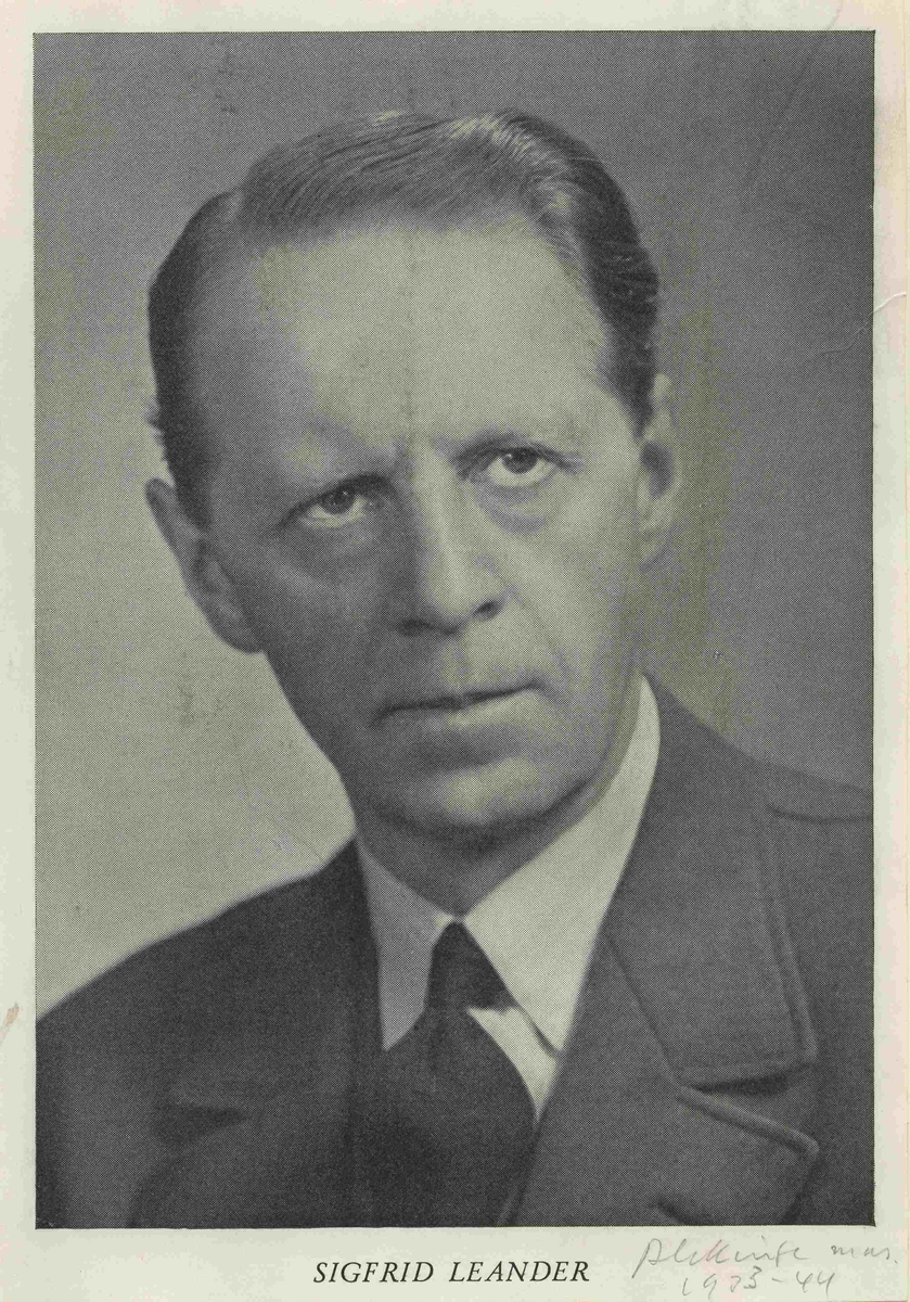 Leander Sigfrid. Chef för Blekinge museum 1933-1944.