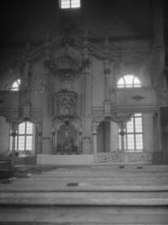 Sør-Fron kirke, interiør alter, prekestol