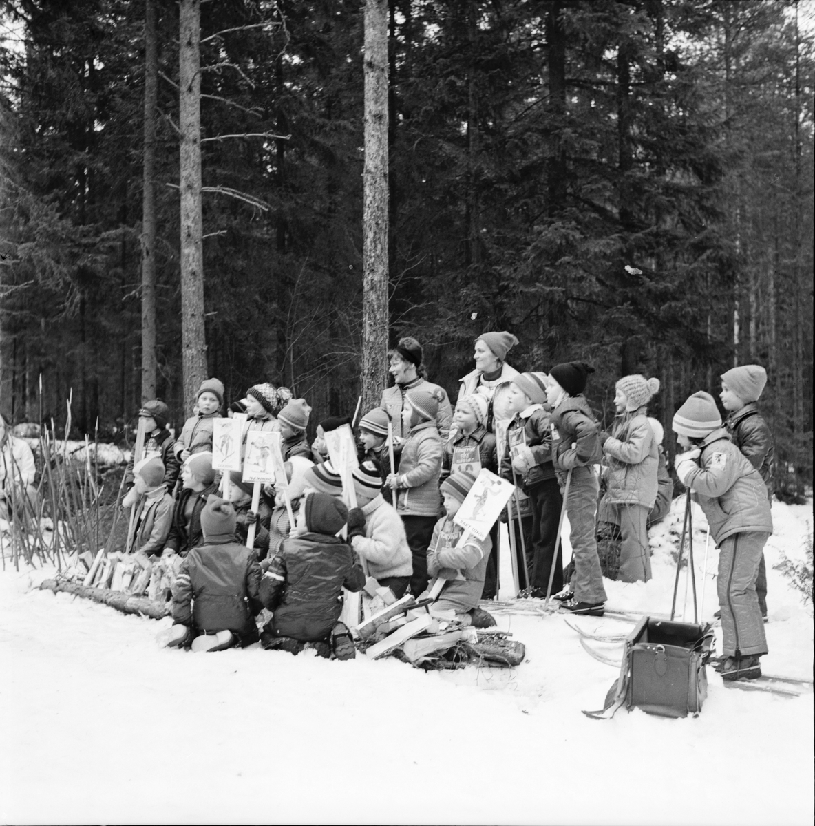 Skidskoleavslutning i Arbrå,
Mars 1973