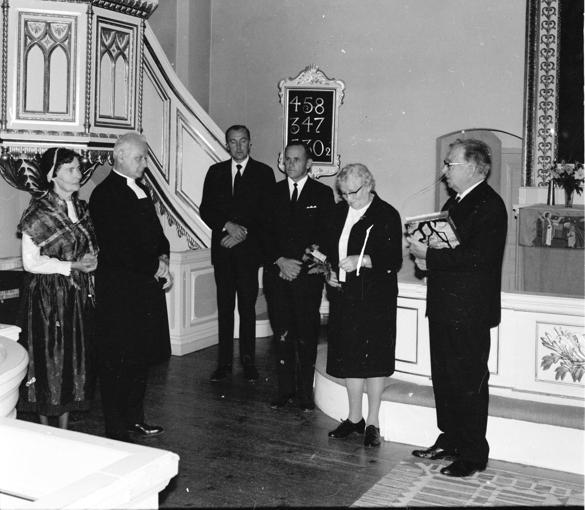Undersvik,
Blomqvists avtackas i Undersviks kyrka,
Maj 1970
