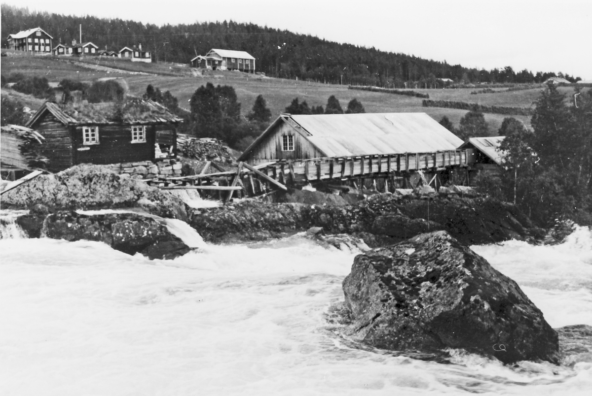Saga og hvilebua, Sollia Atnbrufossen, Sagbruk ca. 1950
