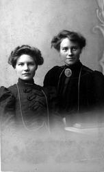 Portrett av Lina og Karen Olsen fra Stangnes i Tranøy, tatt 