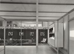 Utstillingsstand med egne og andres arbeider [Fotografi]