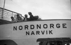 Nordnorge, Narvik.."juni 1972"."strand, kajakk"."kajakk Berg