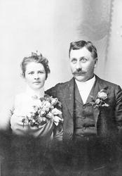 Brudebilde. Ida Oliva Frisvoll Schedruw og Ole Oleson Brendr