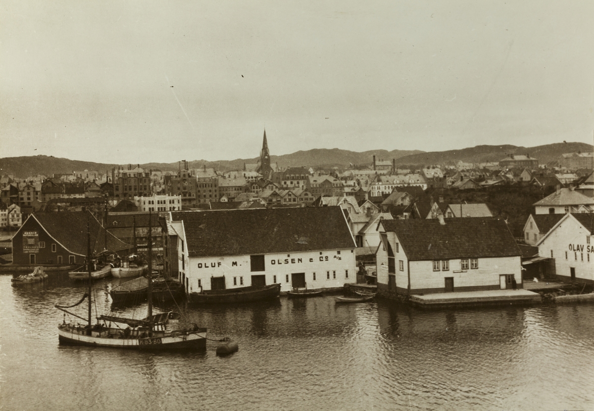 Risøen - Risøen og byen sett mot øst ca. 1930