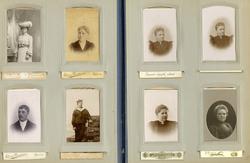 Familiealbum fra ca.1890-årene av personer fra Langesund omr