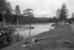 Sognsvann. Stemning på Sognsvann. Juli 1968