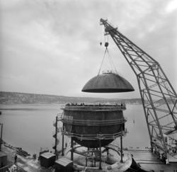 Sjursøya: Gassverket.Lettbensin - gassverket.April 1963